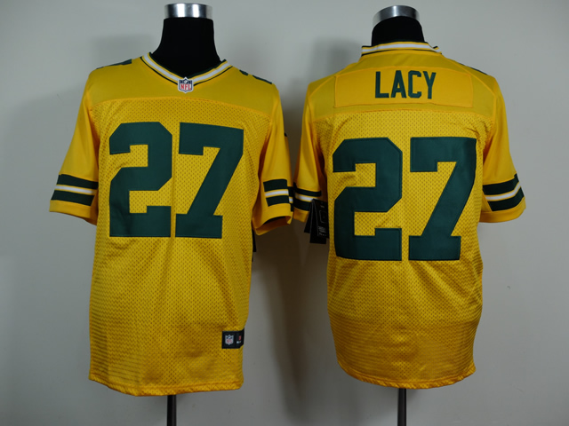 Nike Packers 27 Lacy Yellow Elite Jerseys