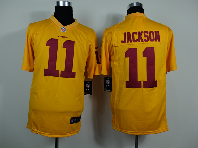 Nike Redskins 11 Jackson Yellow Game Jerseys