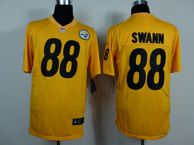 Nike Steelers 88 Swann Yellow Game Jerseys
