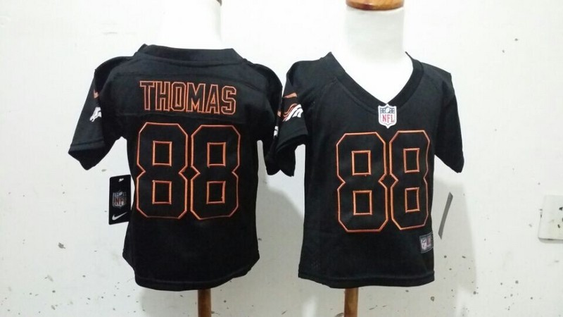 Nike Broncos 88 Thomas Black Toddler Game Jerseys
