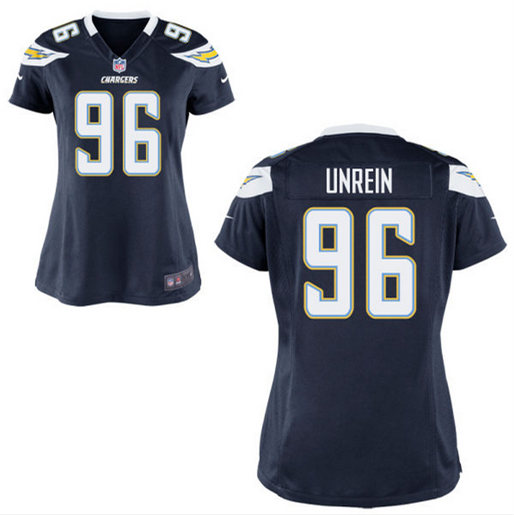 Nike Chargers 96 Mitch Unrein Navy Blue Women Game Jersey
