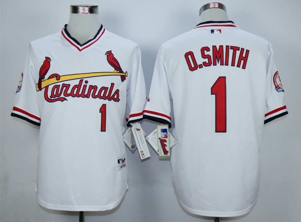 Cardinals 1 Ozzie Smith White 1982 Turn Back The Clock Jersey