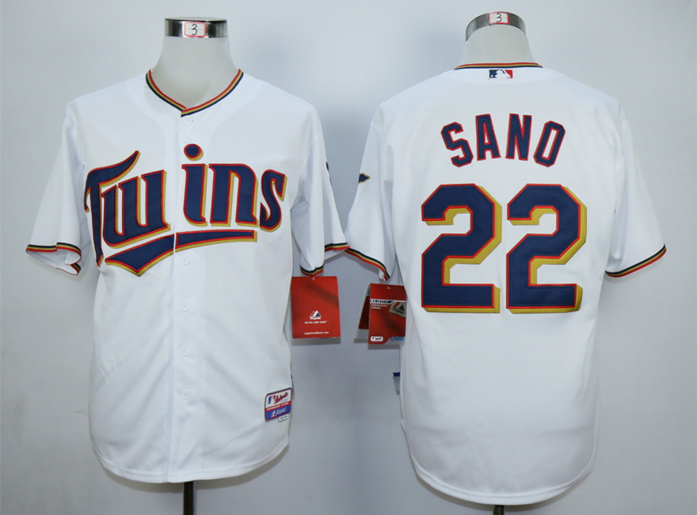 Twins 22 Miguel Sano White Cool Base Jersey - Click Image to Close
