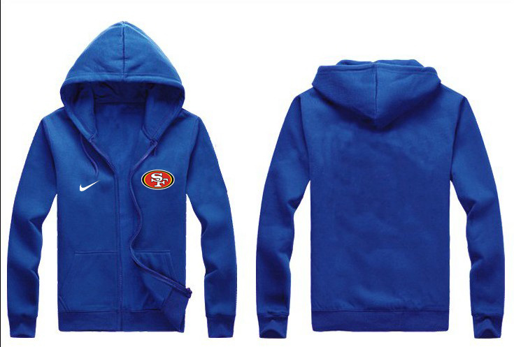 Nike 49ers Blue Full Zip Hoodie