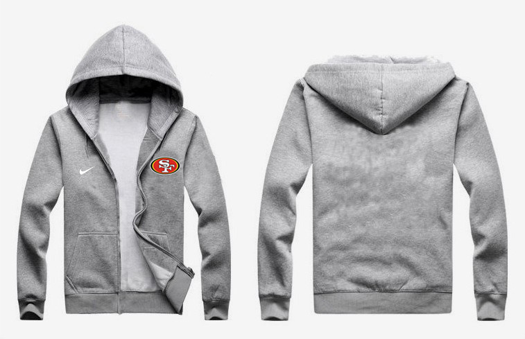 Nike 49ers Grey Full Zip Hoodie