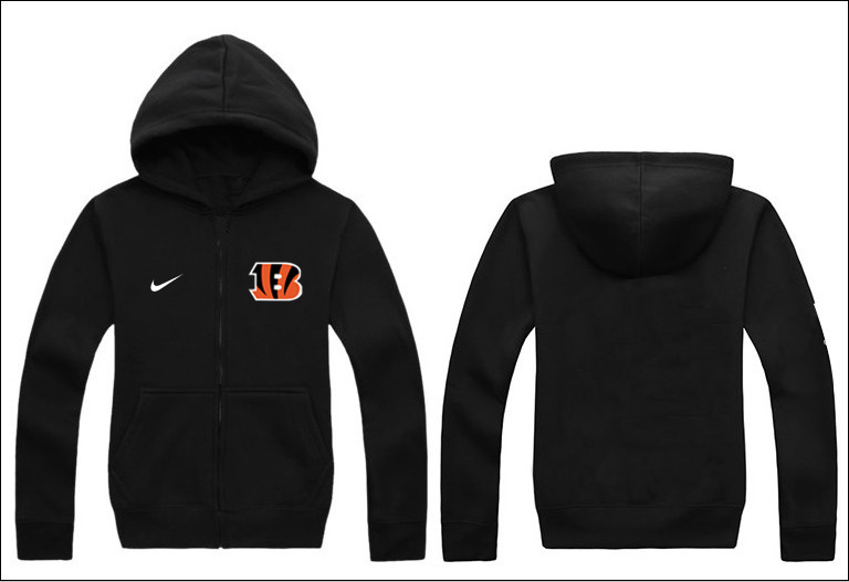 Nike Bengals Black Full Zip Hoodie