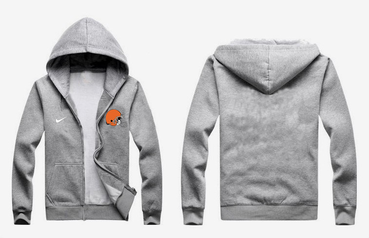 Nike Browns Grey Full Zip Hoodie Nike Browns Grey Full Zip Hoodie