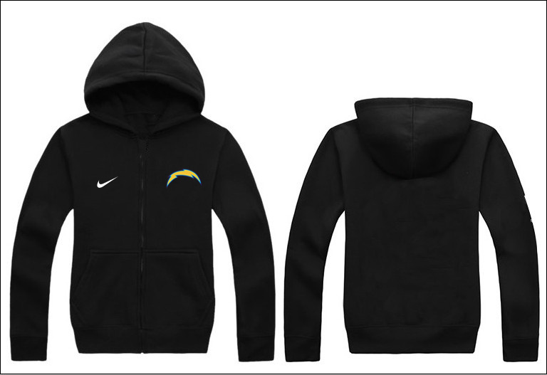 Nike Chargers Black Full Zip Hoodie
