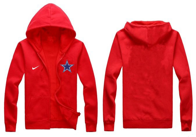 Nike Cowboys Red Full Zip Hoodie