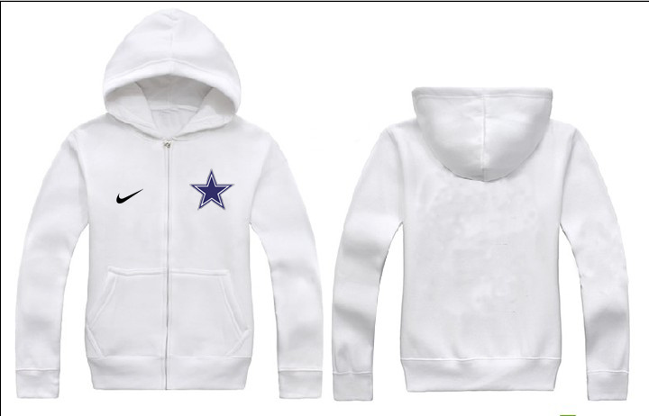 Nike Cowboys White Full Zip Hoodie