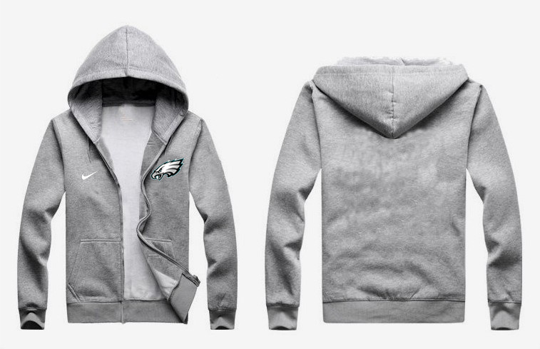 Nike Eagles Grey Full Zip Hoodie