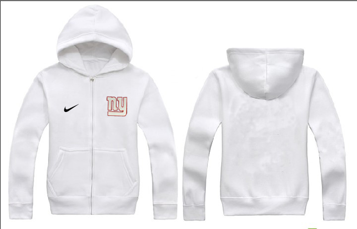 Nike Giants White Full Zip Hoodie