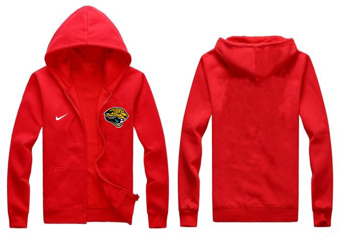 Nike Jaguars Red Full Zip Hoodie
