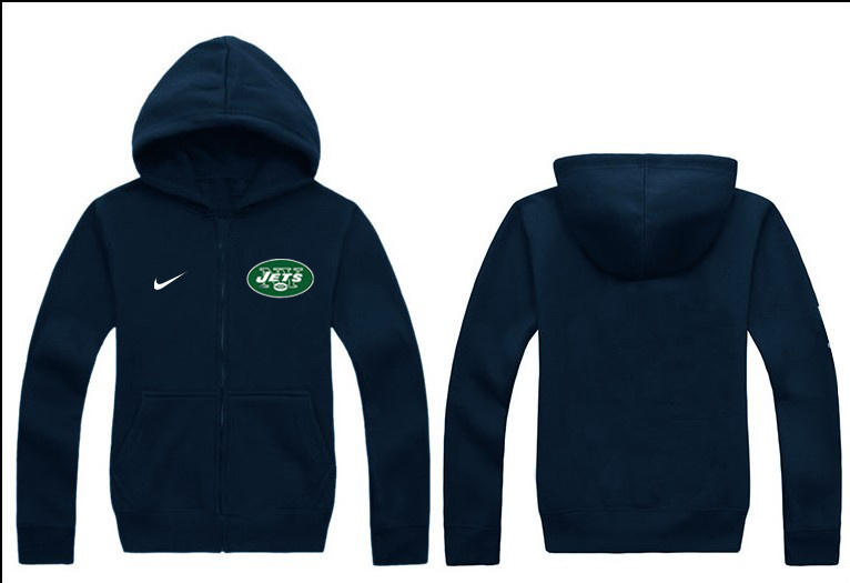 Nike Jets Navy Blue Full Zip Hoodie