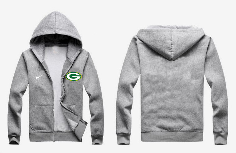 Nike Packers Grey Full Zip Hoodie