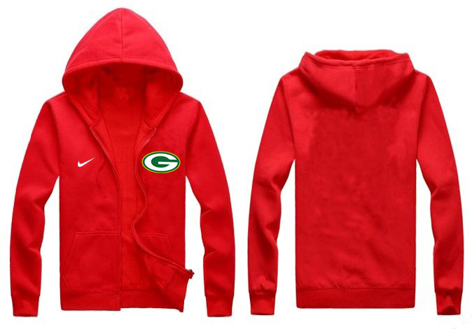 Nike Packers Red Full Zip Hoodie