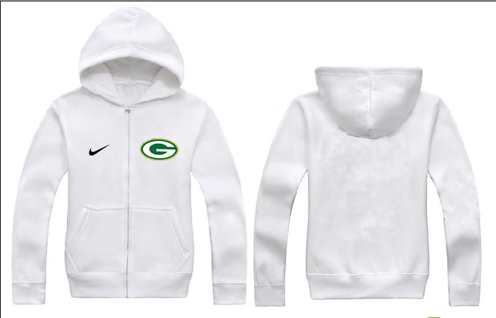 Nike Packers White Full Zip Hoodie