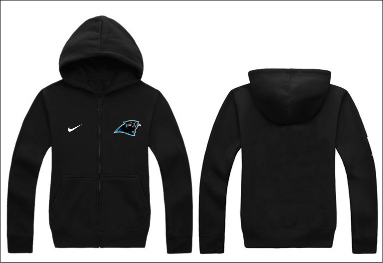 Nike Panthers Black Full Zip Hoodie