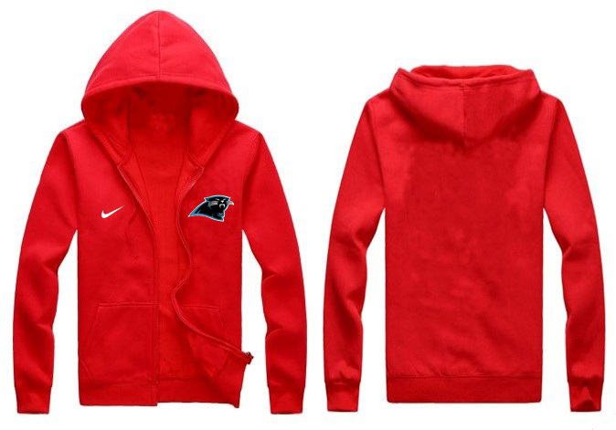 Nike Panthers Red Full Zip Hoodie
