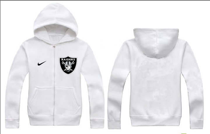 Nike Raiders White Full Zip Hoodie