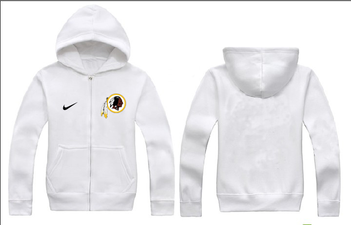 Nike Redskins White Full Zip Hoodie