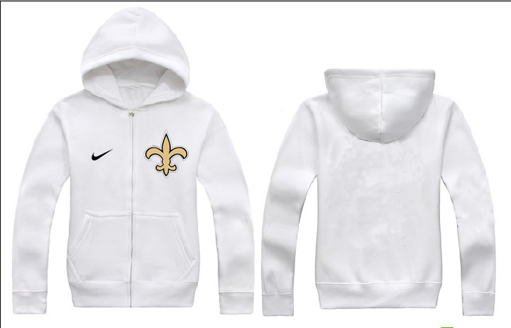 Nike Saints White Full Zip Hoodie