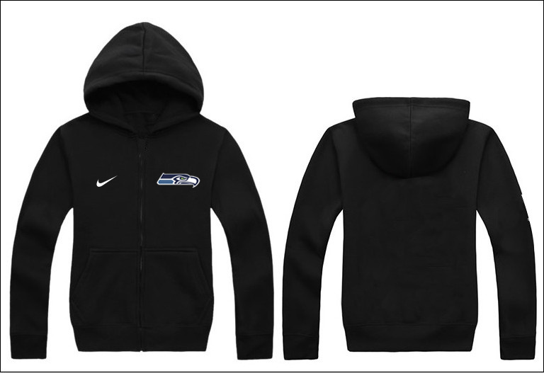 Nike Seahawks Black Full Zip Hoodie