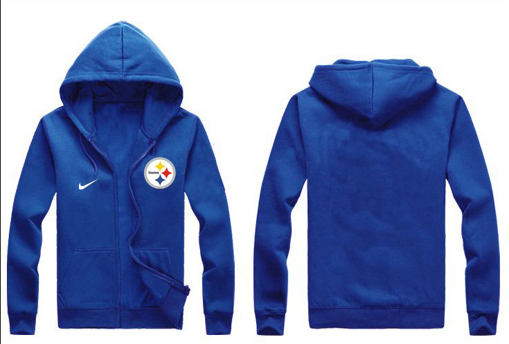 Nike Steelers Blue Full Zip Hoodie