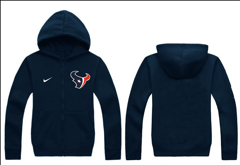 Nike Texans Navy Blue Full Zip Hoodie