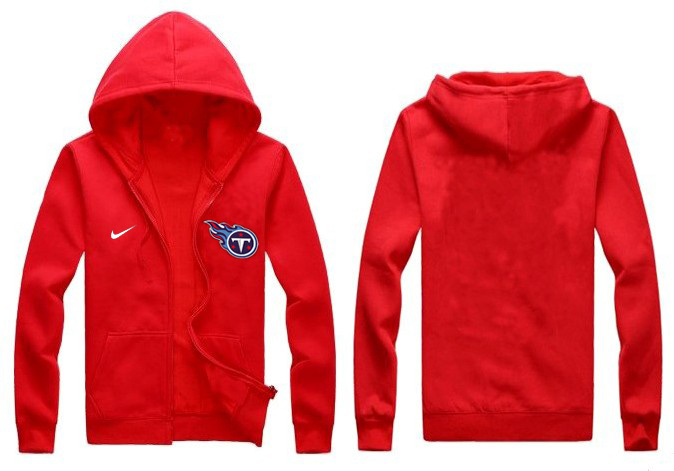 Nike Titans Red Full Zip Hoodie