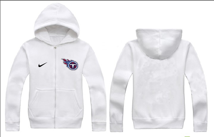 Nike Titans White Full Zip Hoodie