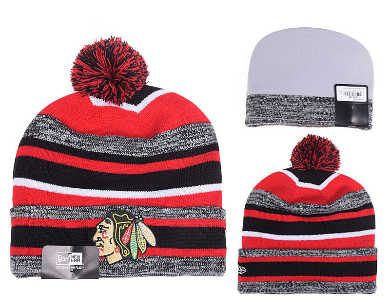 Blackhawks Red Fashion Knit Hat YD
