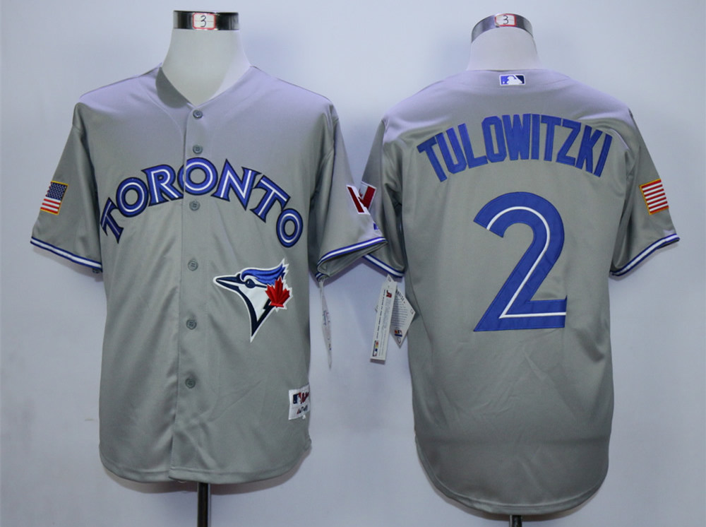 Blue Jays 2 Troy Tulowitzki Grey 2015 Canada Day Cool Base Jersey