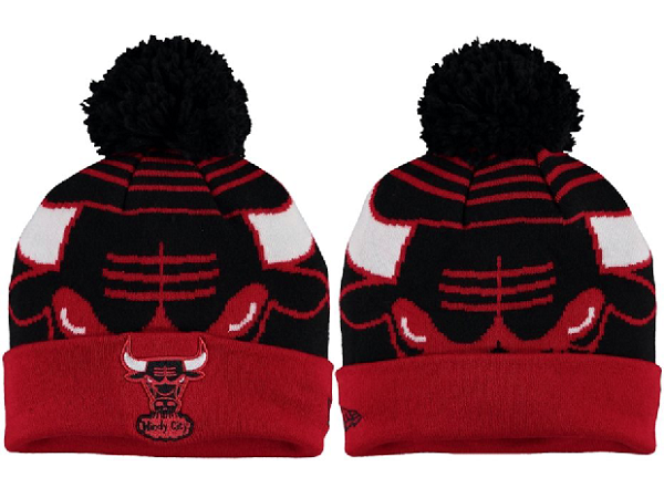 Bulls Red Fashion Knit Hat XDF