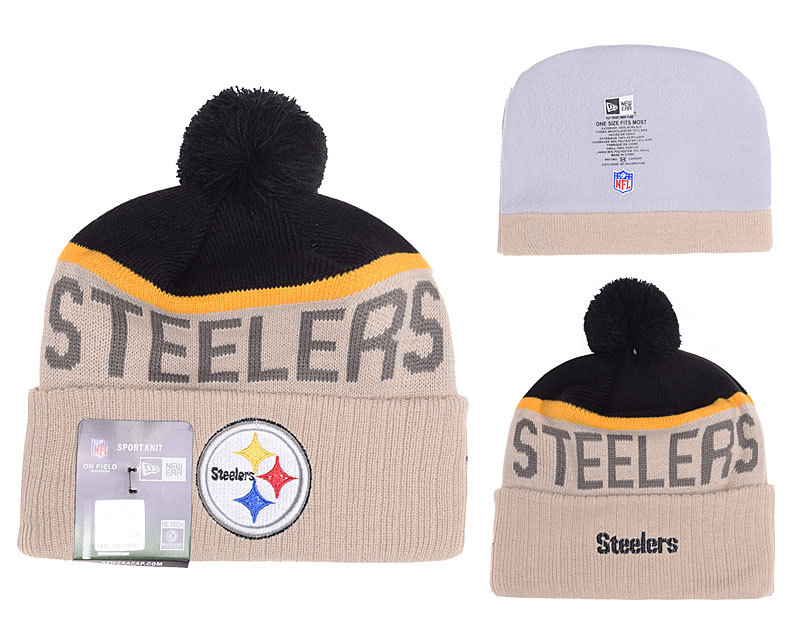 Steelers Khaki Fashion Knit Hat YD