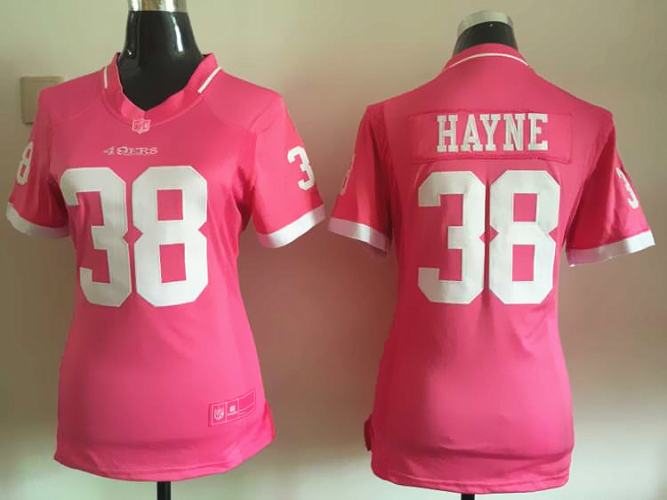 Nike 49ers 38 Jarryd Hayne Pink Bubble Gum Women Game Jersey