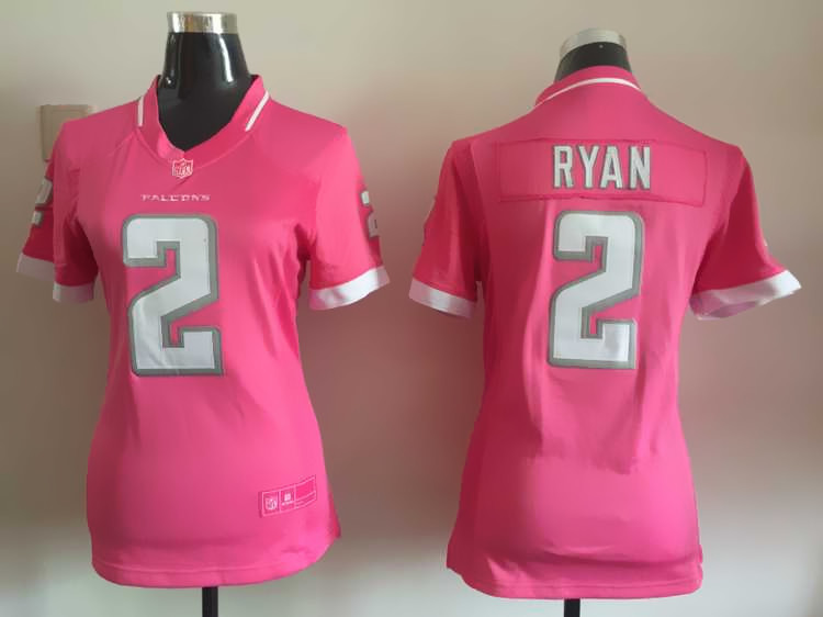 Nike Falcons 2 Matt Ryan Pink Bubble Gum Women Game Jersey