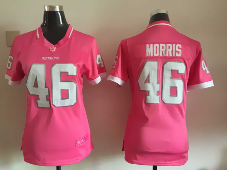 Nike Redskins 46 Alfred Morris Pink Bubble Gum Women Game Jersey