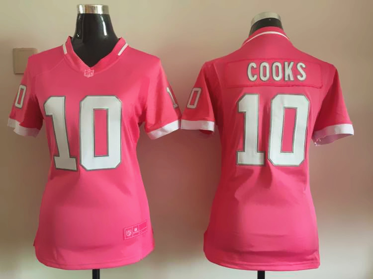 Nike Saints 10 Brandin Cooks Pink Bubble Gum Women Game Jersey