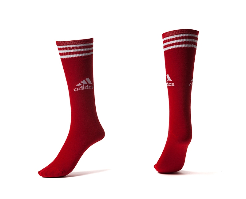 Adidas Red Youth Soccer Socks - Click Image to Close