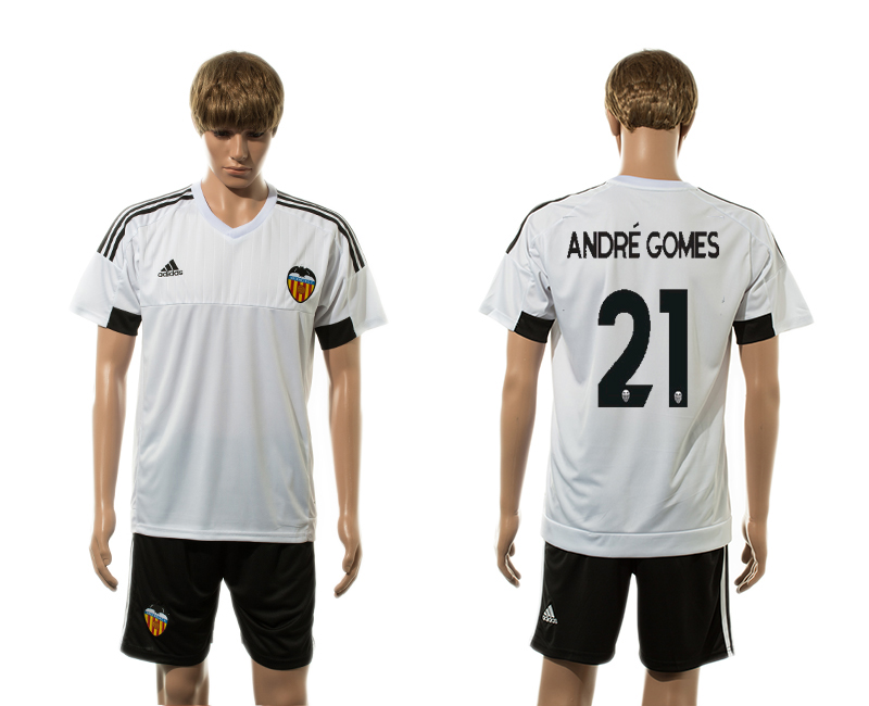 2015-16 Valencia 21 ANDRE GOMES Home Jersey