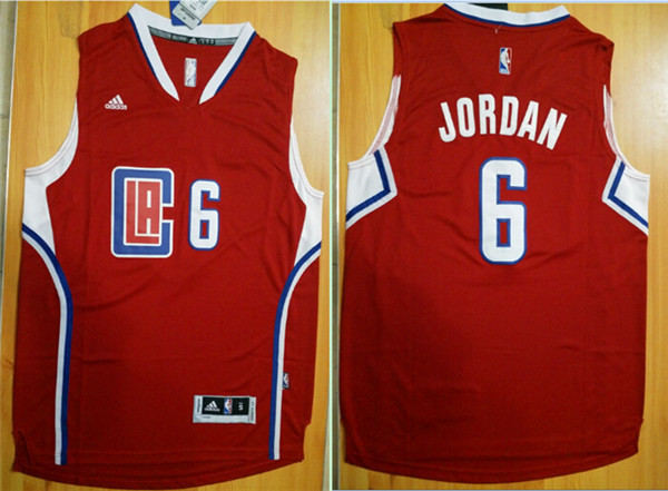 Clippers 6 DeAndre Jordan Red Swingman Jersey
