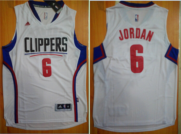 Clippers 6 DeAndre Jordan White Swingman Jersey