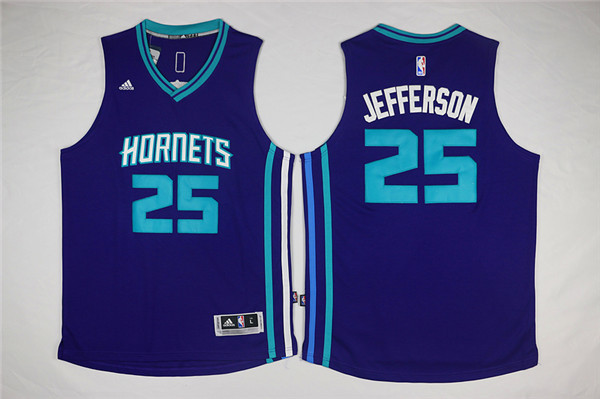 Hornets 25 Al Jefferson Purple Swingman Jersey