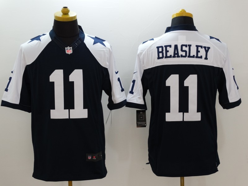 Nike Cowboys 11 Cole Beasley Blue Throwback Limited Jersey