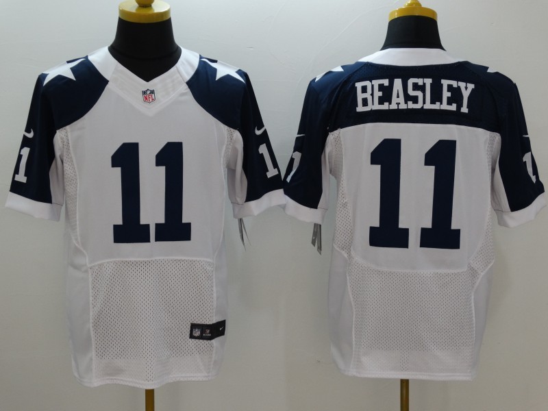 Nike Cowboys 11 Cole Beasley White Throwback Elite Jersey