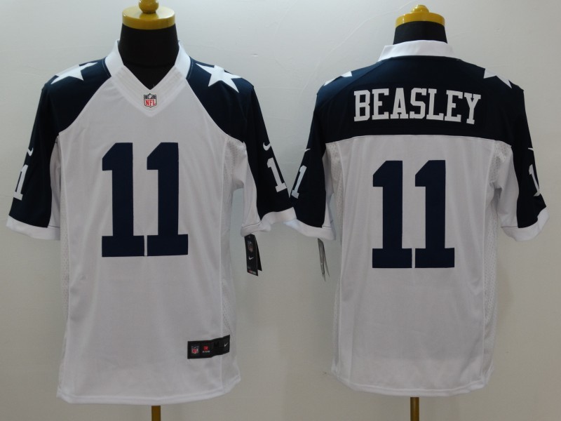 Nike Cowboys 11 Cole Beasley White Throwback Limited Jersey