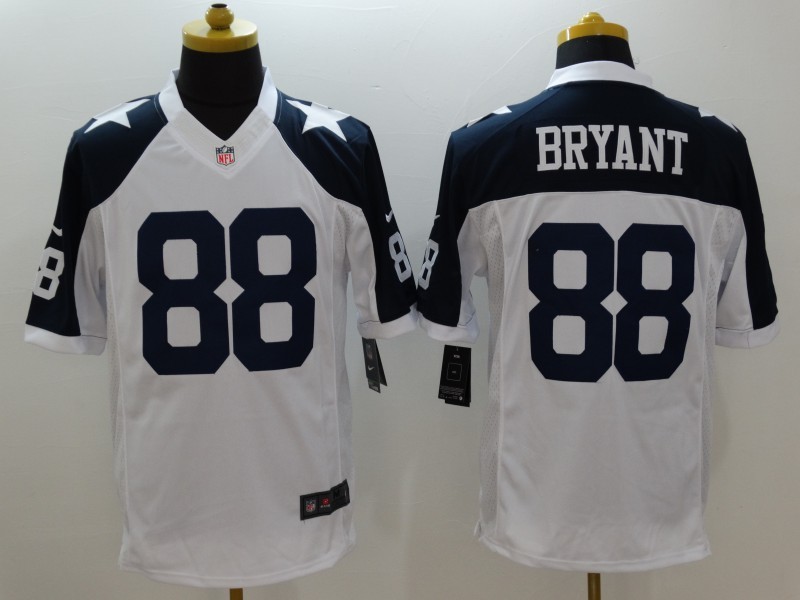 Nike Cowboys 88 Dez Bryant White Throwback Limited Jersey