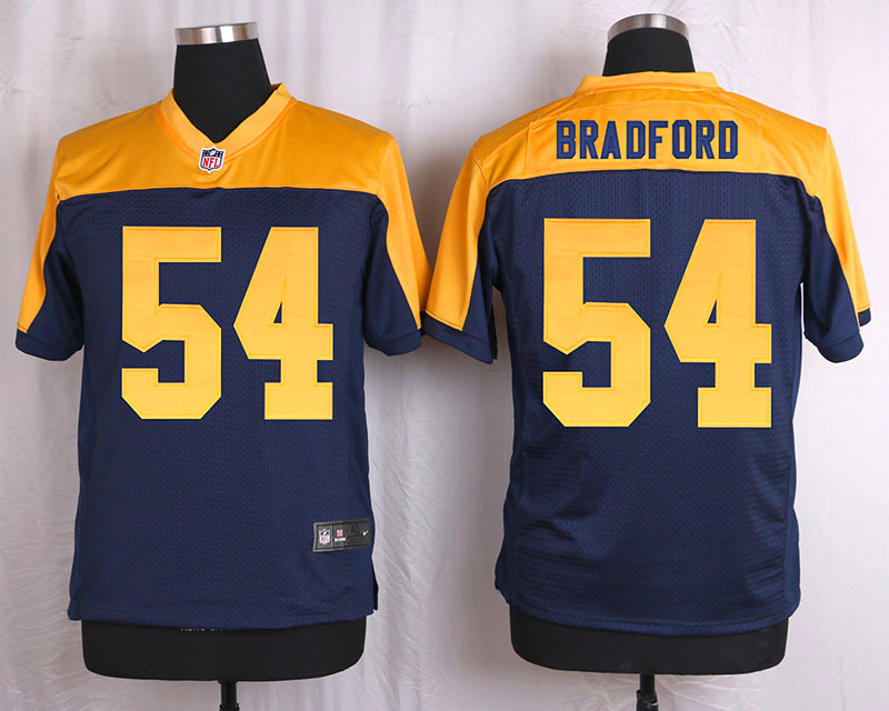 Nike Packers 54 Carl Bradford Navy Blue Alternate Elite Jersey