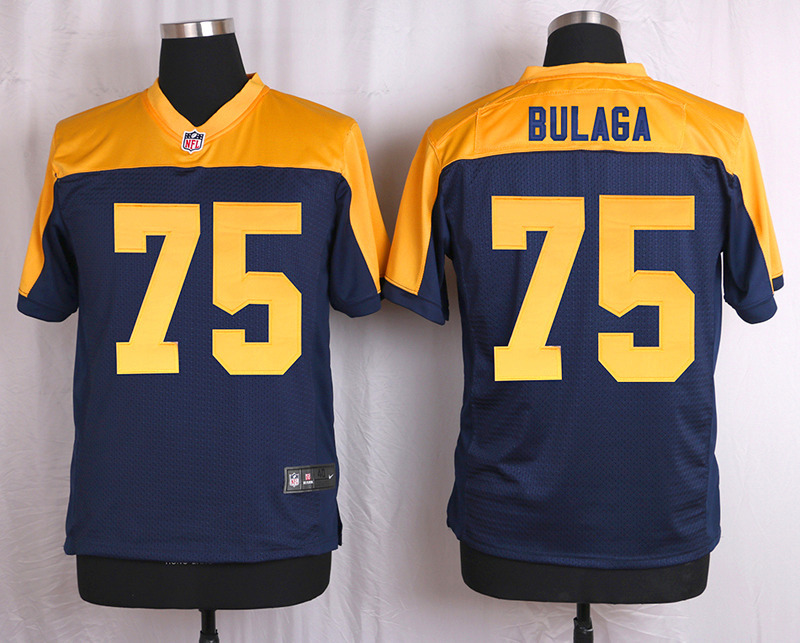 Nike Packers 75 Bryan Bulaga Navy Blue Alternate Elite Jersey